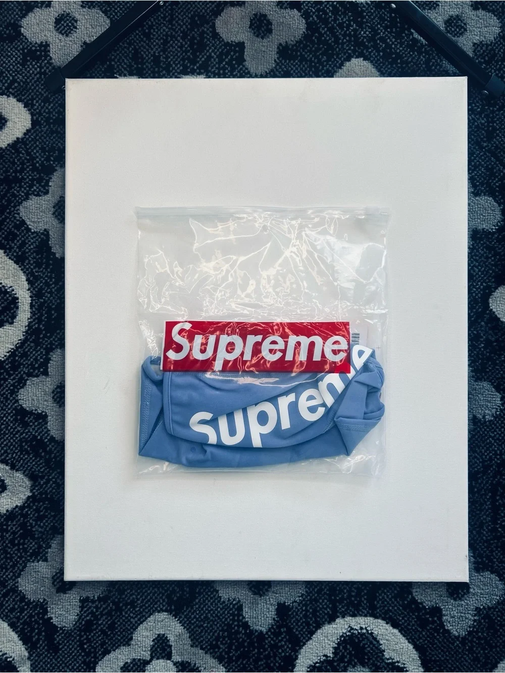 Supreme Light Blue Ski Mask with Tags 🏷️ And Bags ✅🫱🏻‍🫲🏾 # Heat reflective